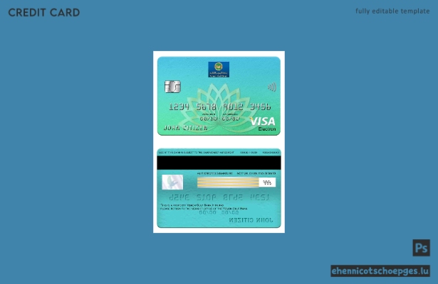 Beispielvorschau der Visa Electron-Karte der Yemen Gulf Bank